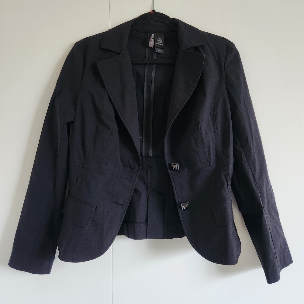 Bisou Bisou Black Cropped Blazer Medium